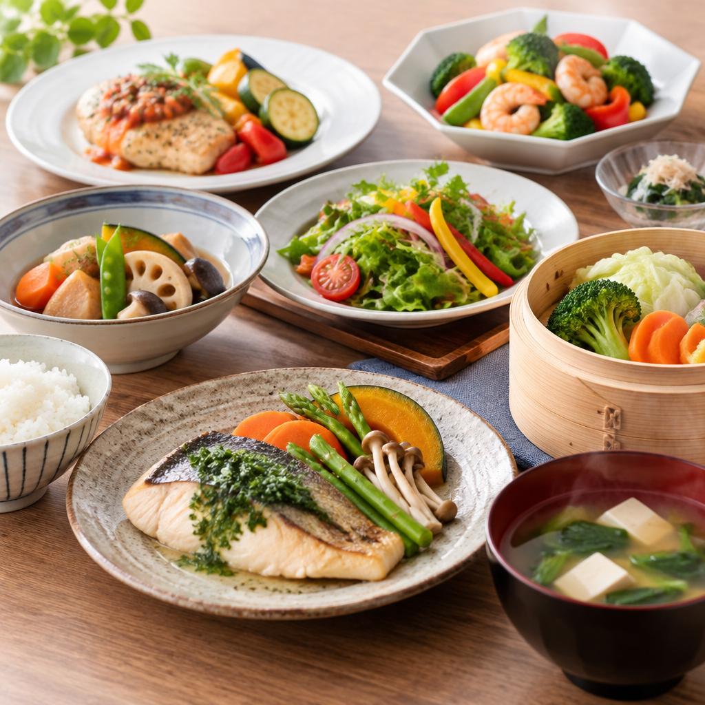 油を控えた、野菜たっぷりの手作りメニュー