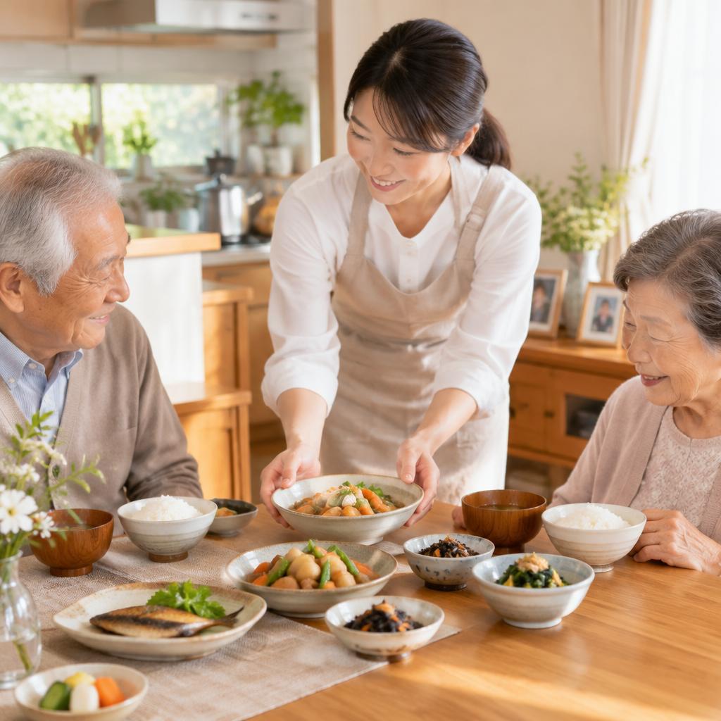 実家の食卓に、安心と笑顔を届ける贈り物。高齢のご家族を支える、横須賀・横浜の料理代行