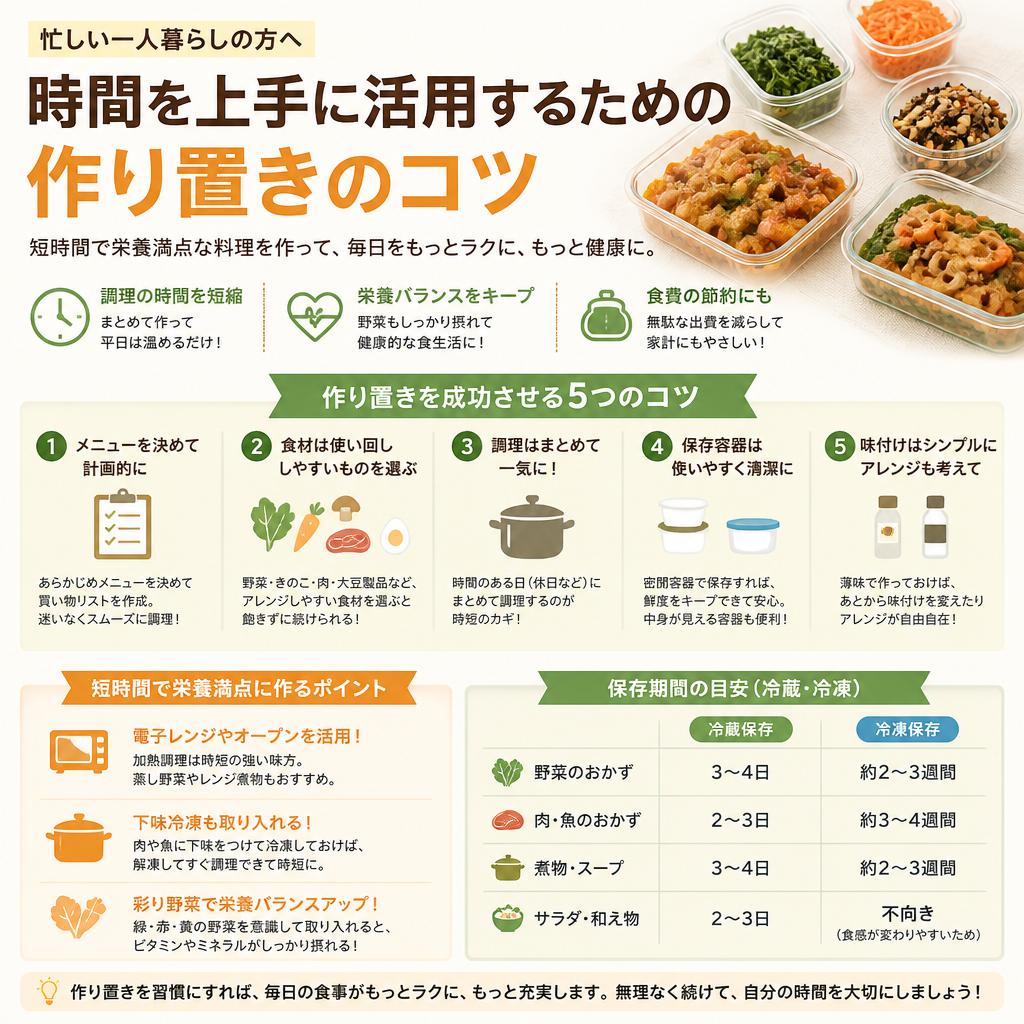 手軽にできる作り置きのポイント