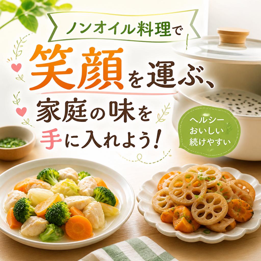 ノンオイル料理で笑顔を運ぶ、家庭の味を手に入れよう！
