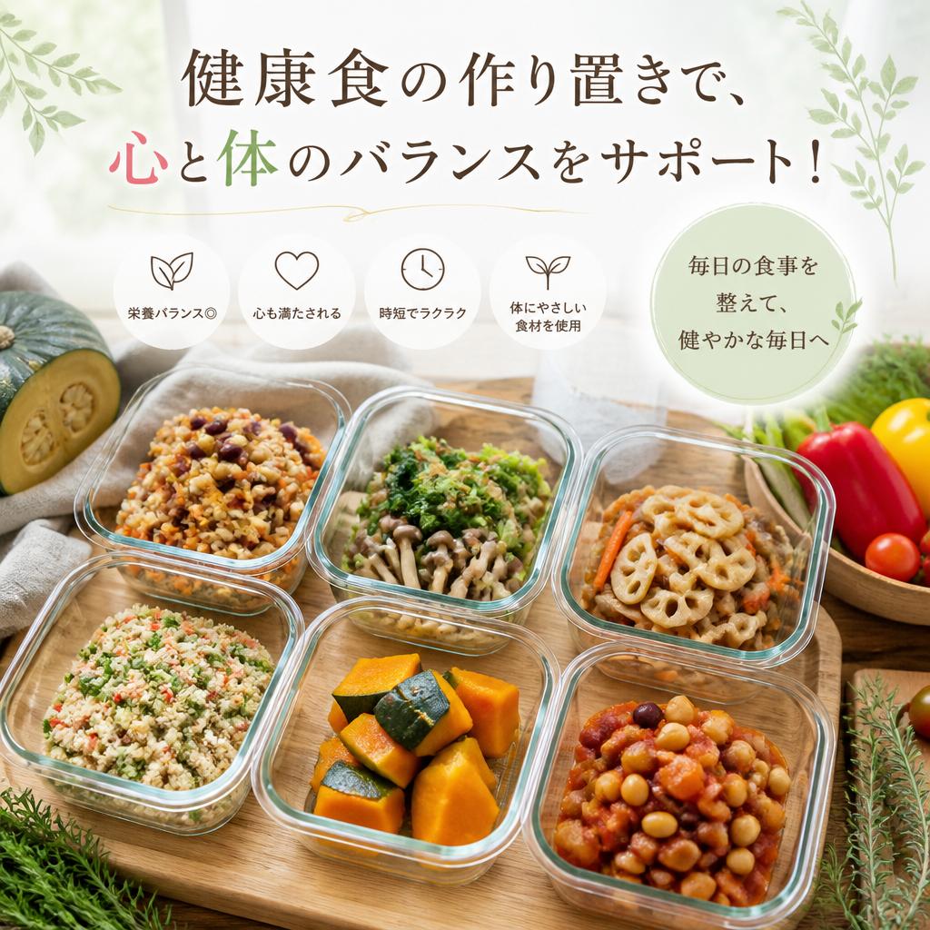 健康食の作り置きで、心と体のバランスをサポート！