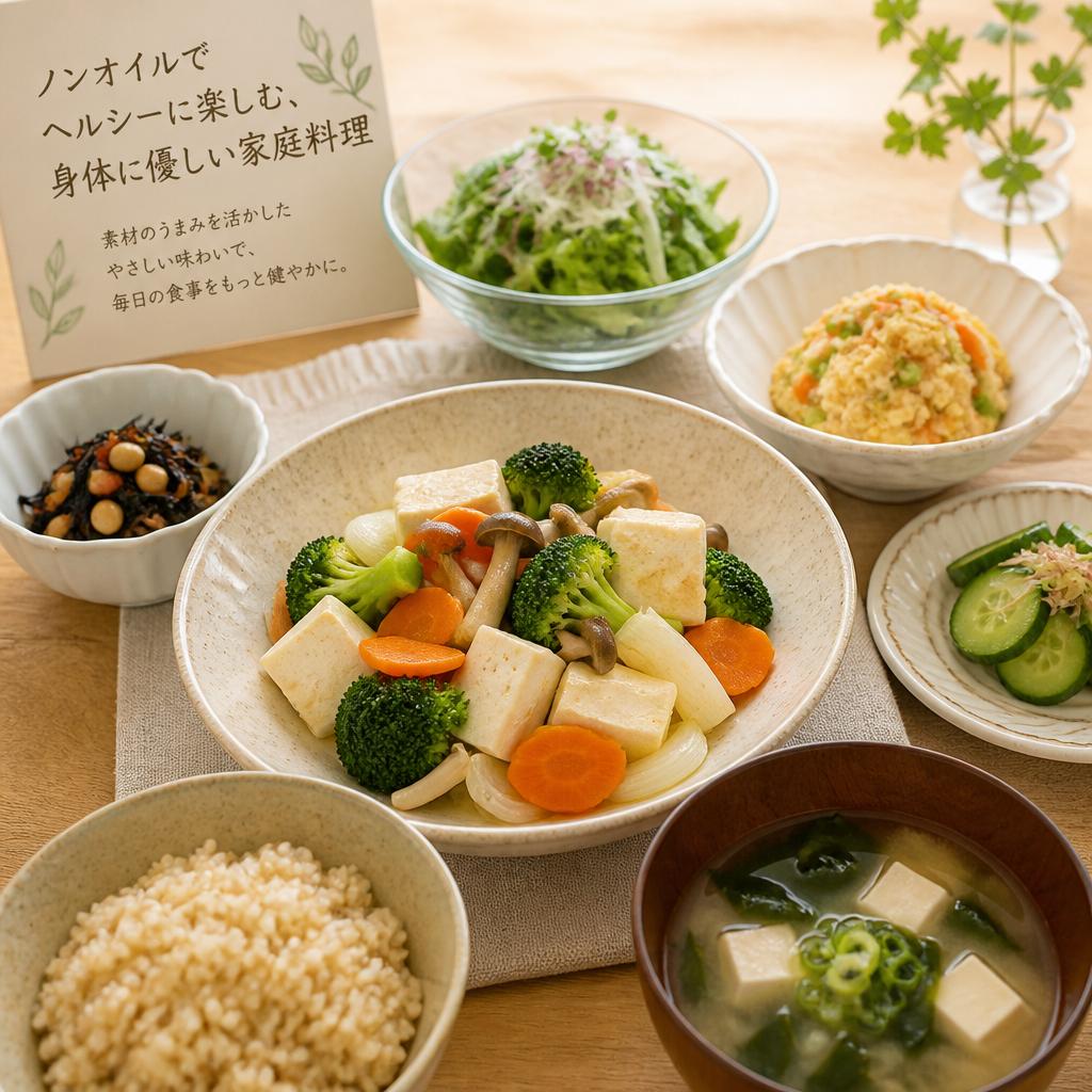 ノンオイルでヘルシーに楽しむ、身体に優しい家庭料理
