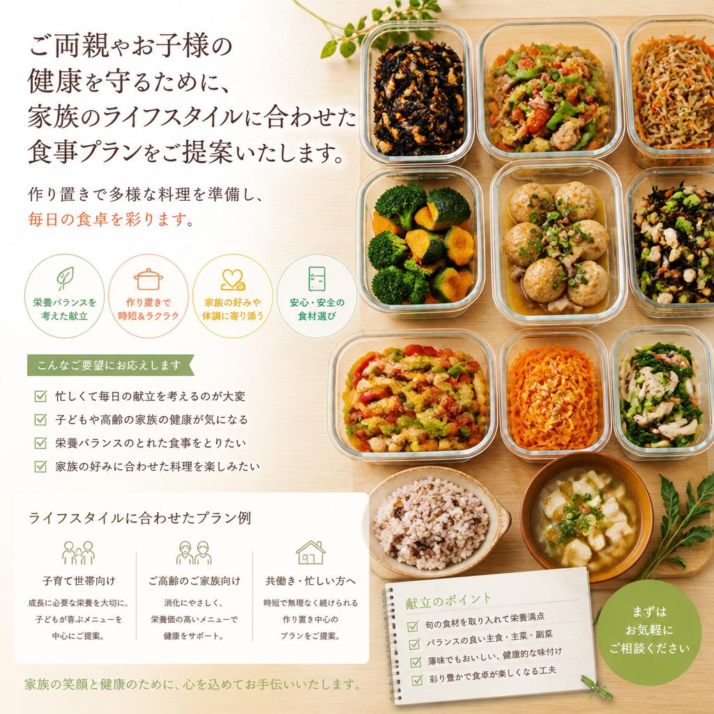 忙しい日常をサポートする食事プラン