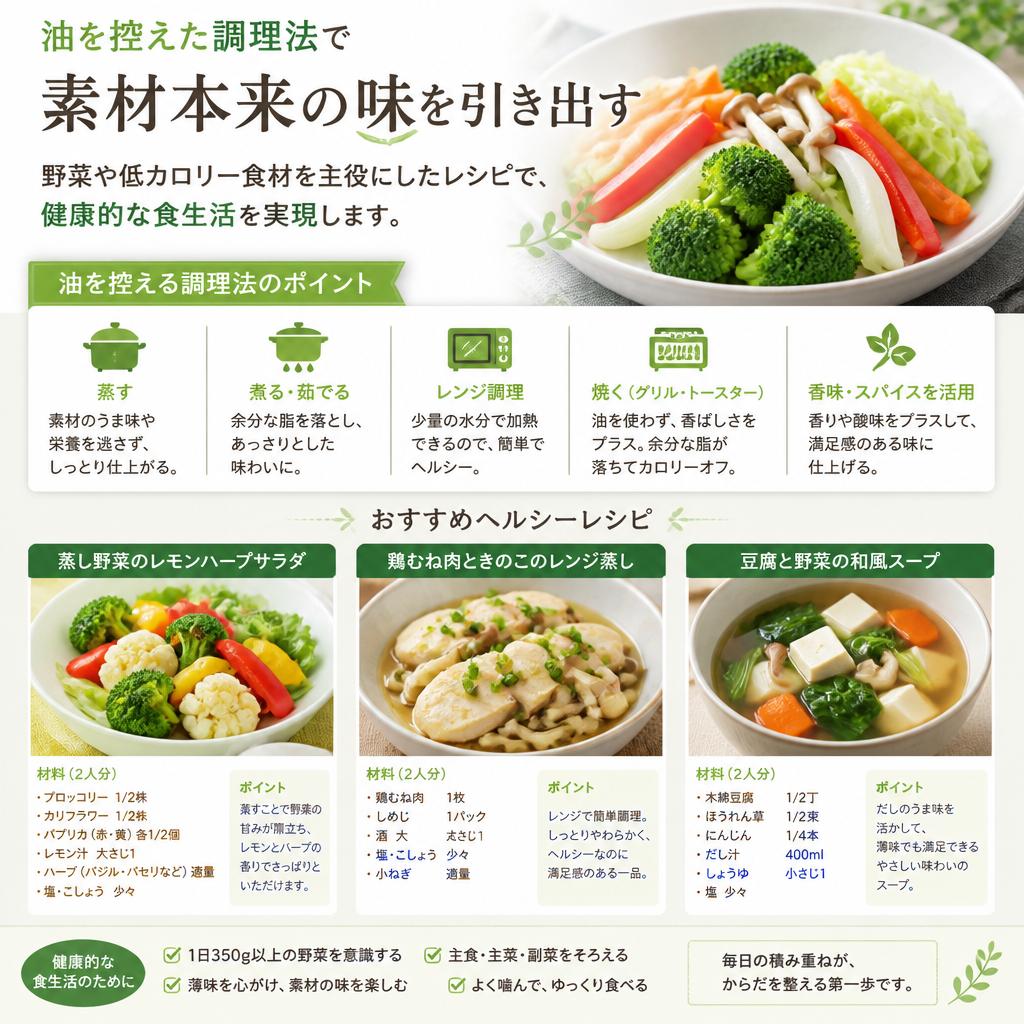 ヘルシーレシピのこだわり