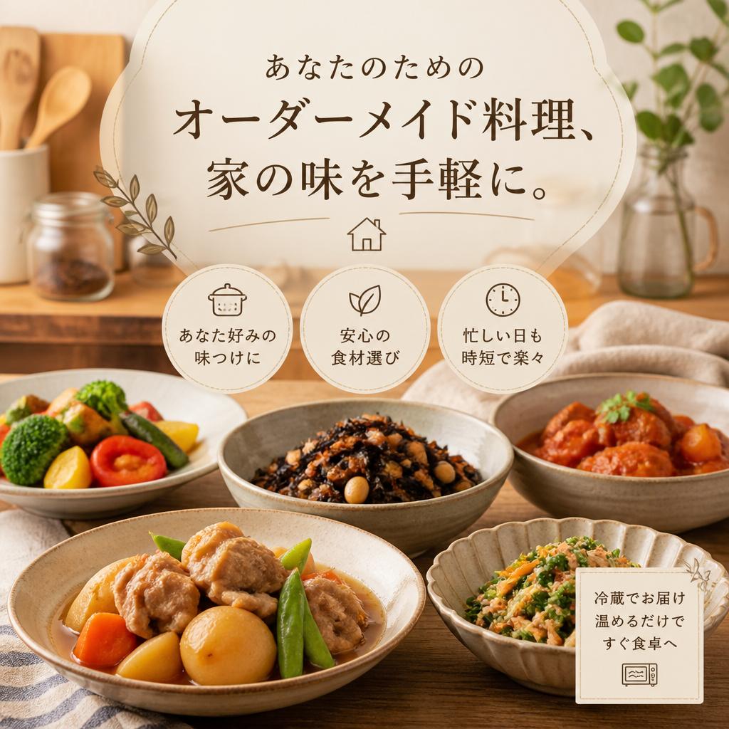 あなたのためのオーダーメイド料理、家の味を手軽に。