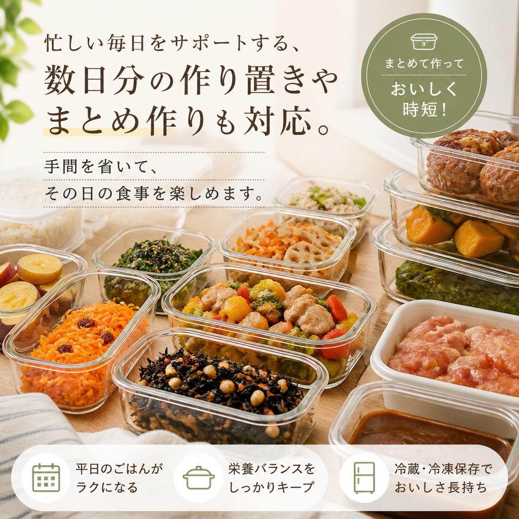 料理のまとめ作りで時短!