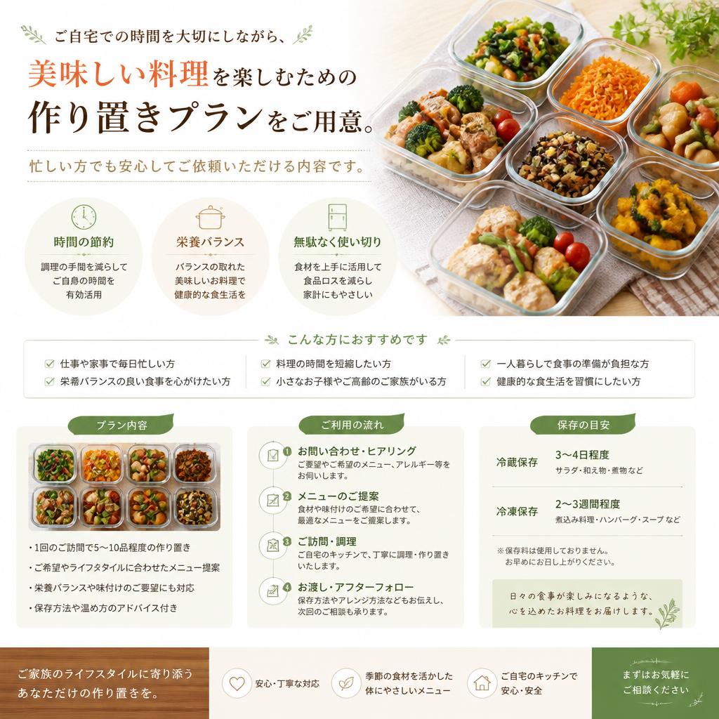 手間いらずの作り置き料理