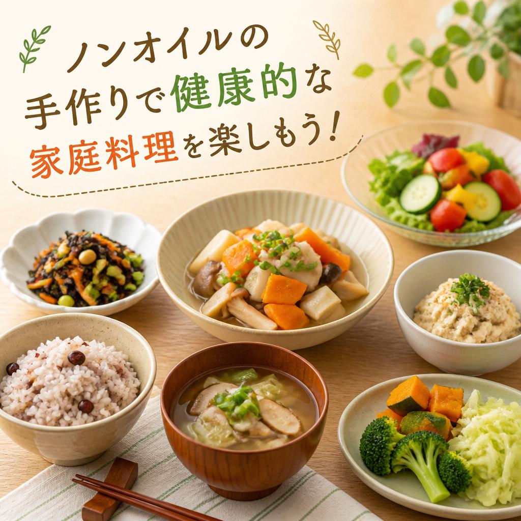 ノンオイルの手作りで健康的な家庭料理を楽しもう！