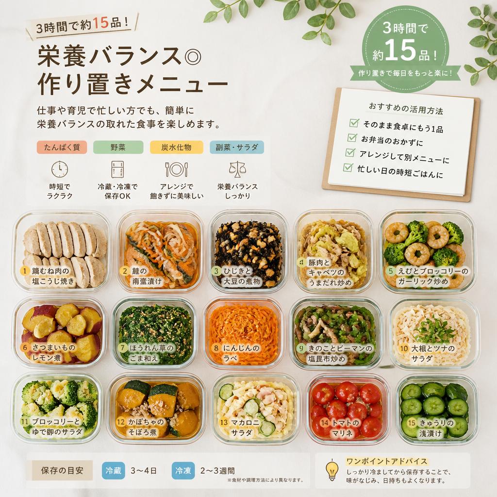 忙しいあなたに最適な作り置き提案