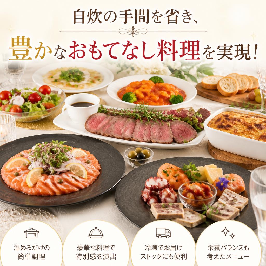 自炊の手間を省き、豊かなおもてなし料理を実現！