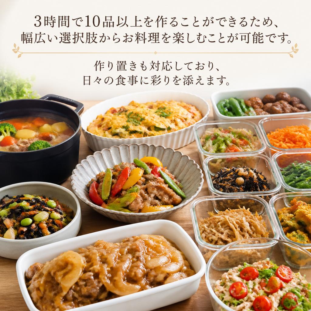 豊富な品数でバラエティあふれる食卓