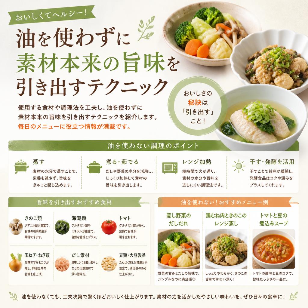 簡単に美味しさを引き出す料理法