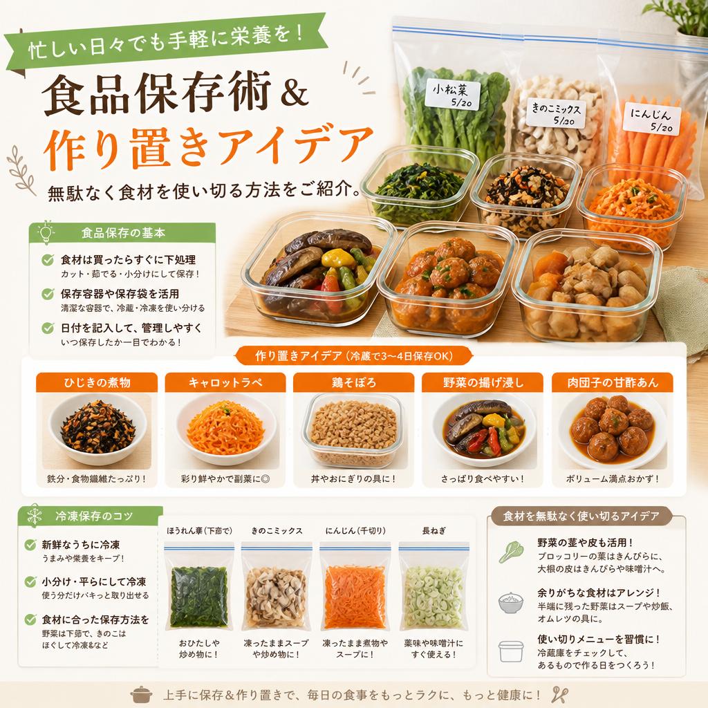 食品保存と作り置きのコツ