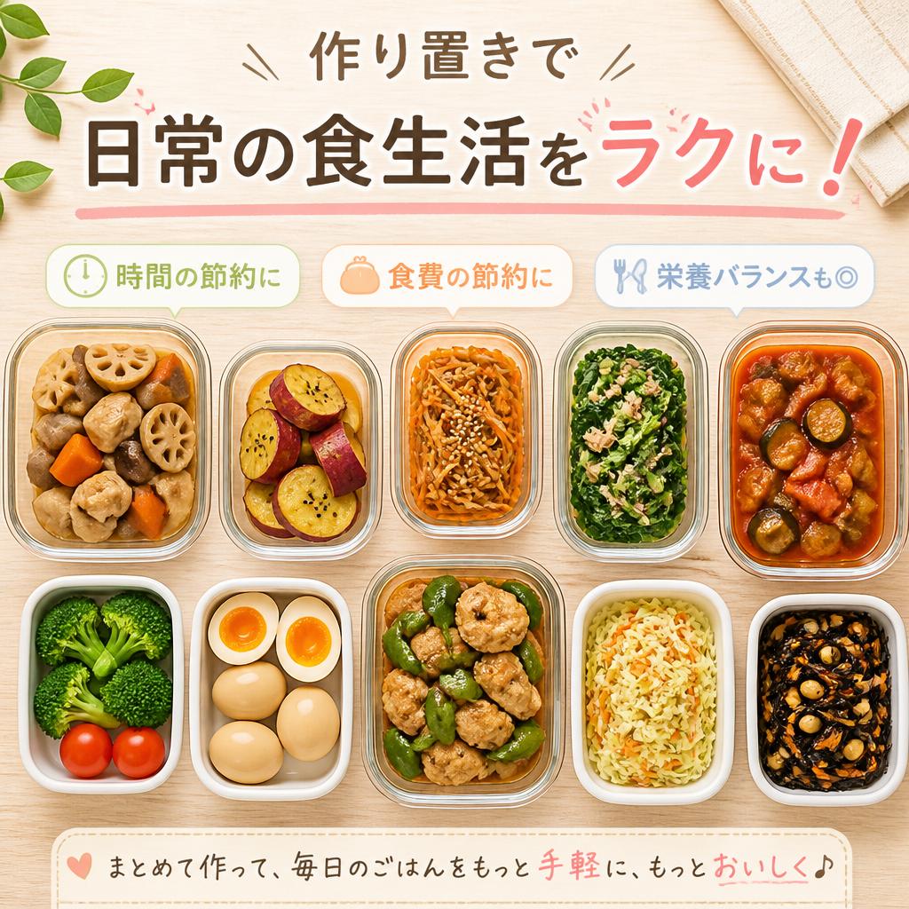 作り置きで日常の食生活をラクに！