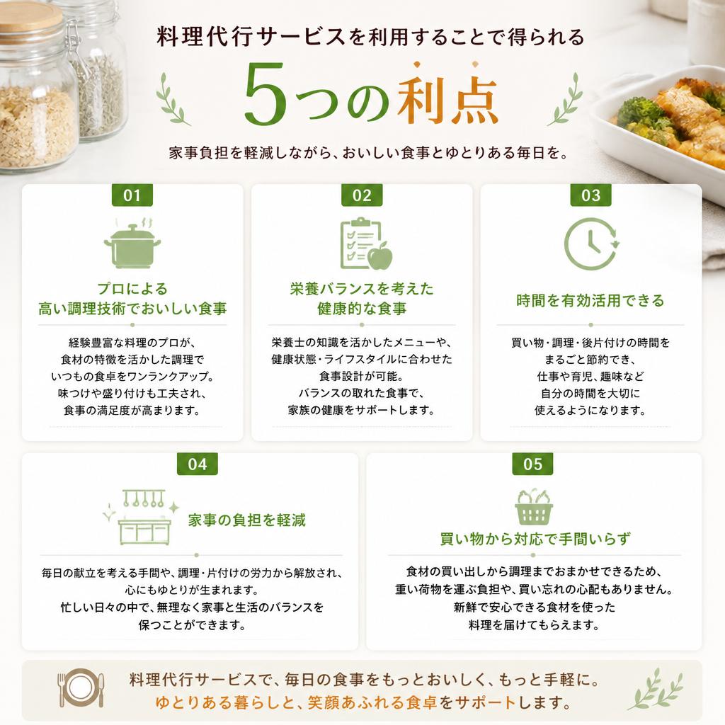 4. 料理代行サービスの利点