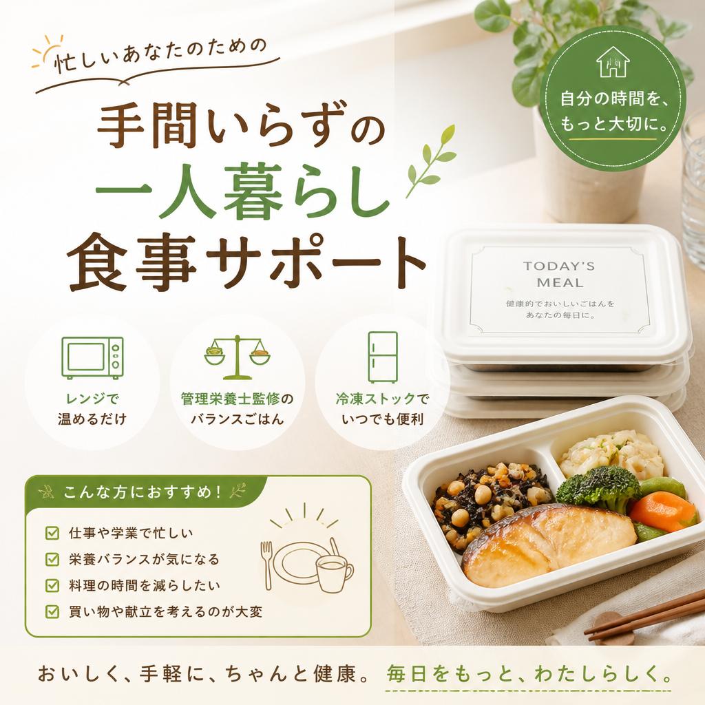 忙しいあなたのための、手間いらずの一人暮らし食事サポート