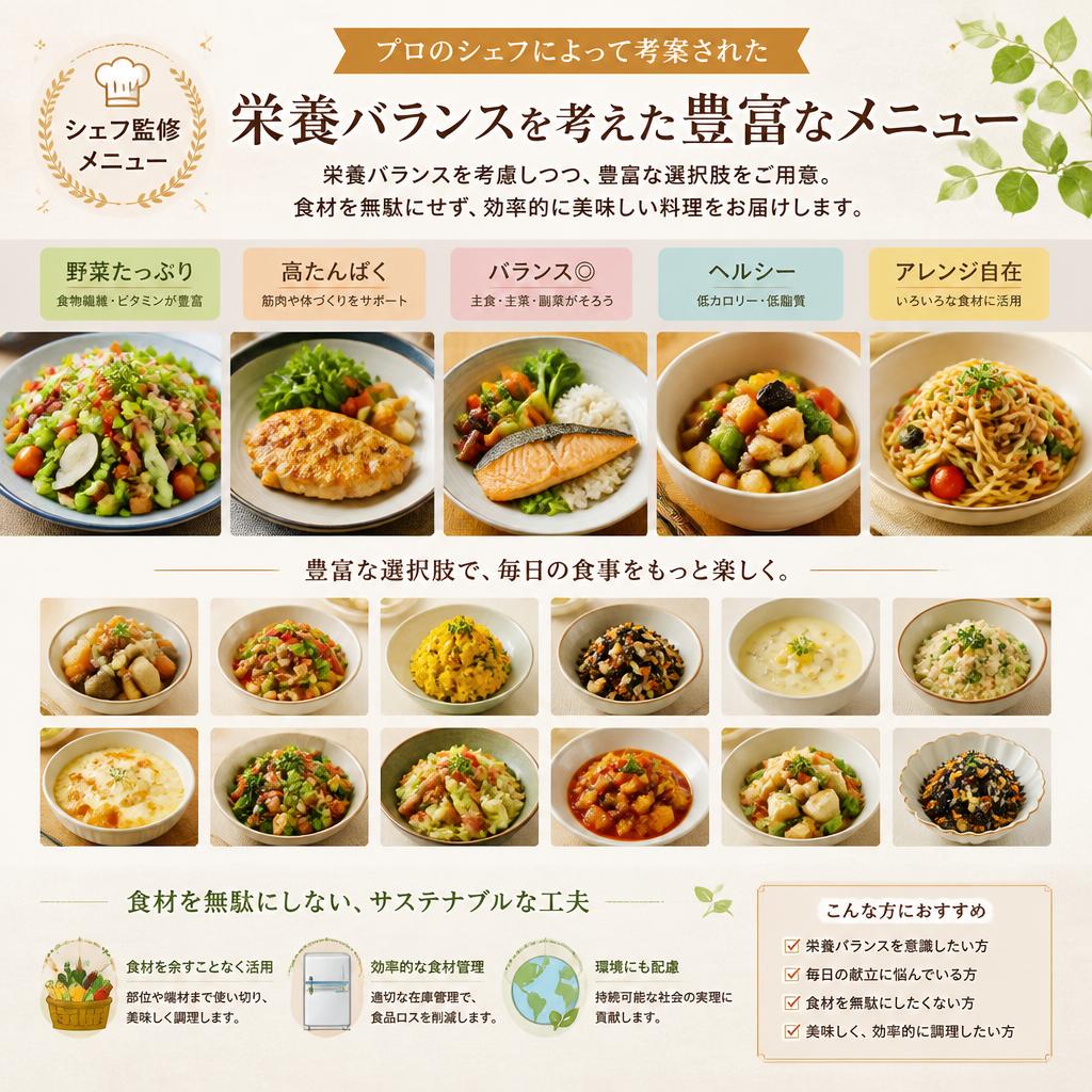 栄養バランスを考えたメニュー提案