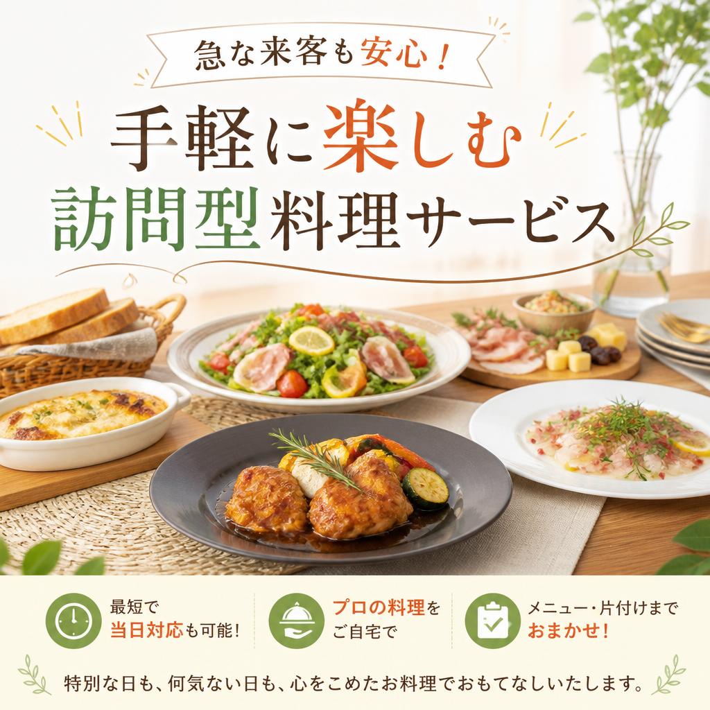 急な来客も安心！手軽に楽しむ訪問型料理サービス