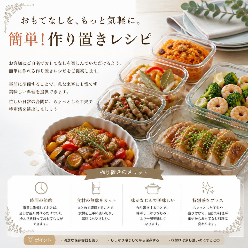 簡単レシピでお手軽に！自宅でできるおもてなし