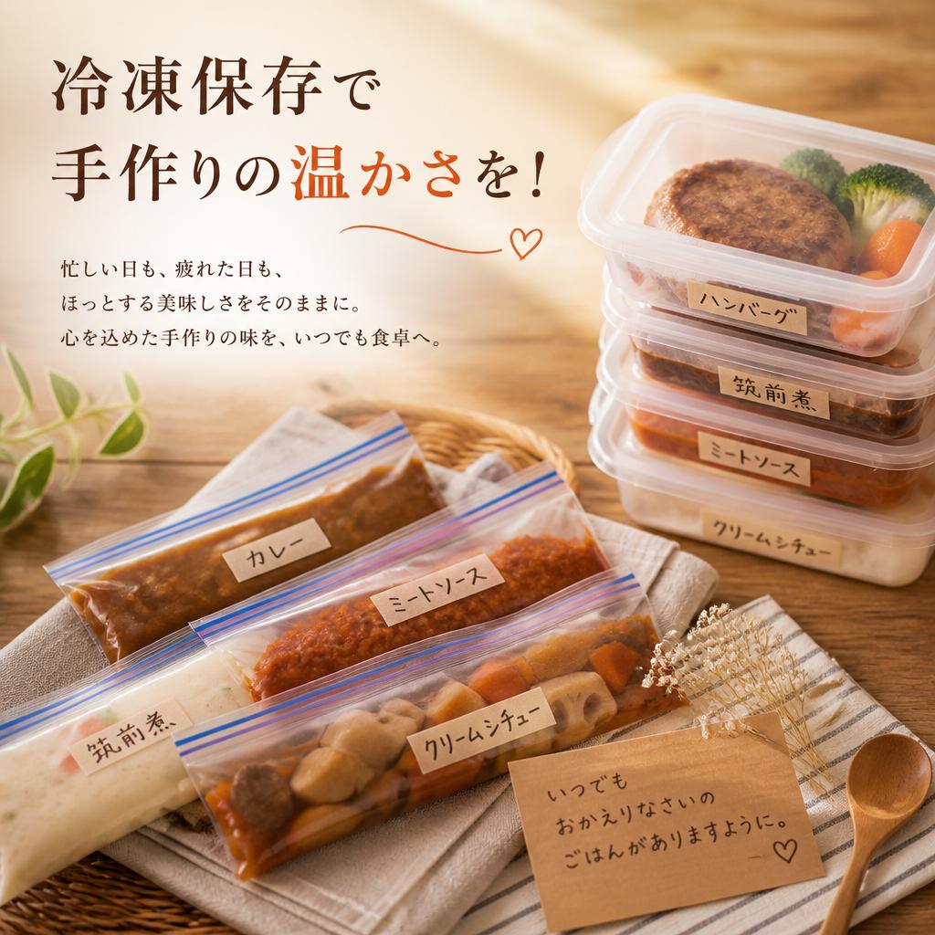 冷凍保存で手作りの温かさを！