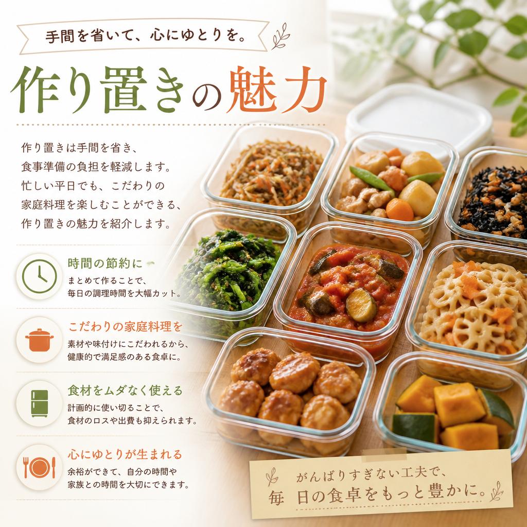 時間を有効活用！作り置きレシピの利点