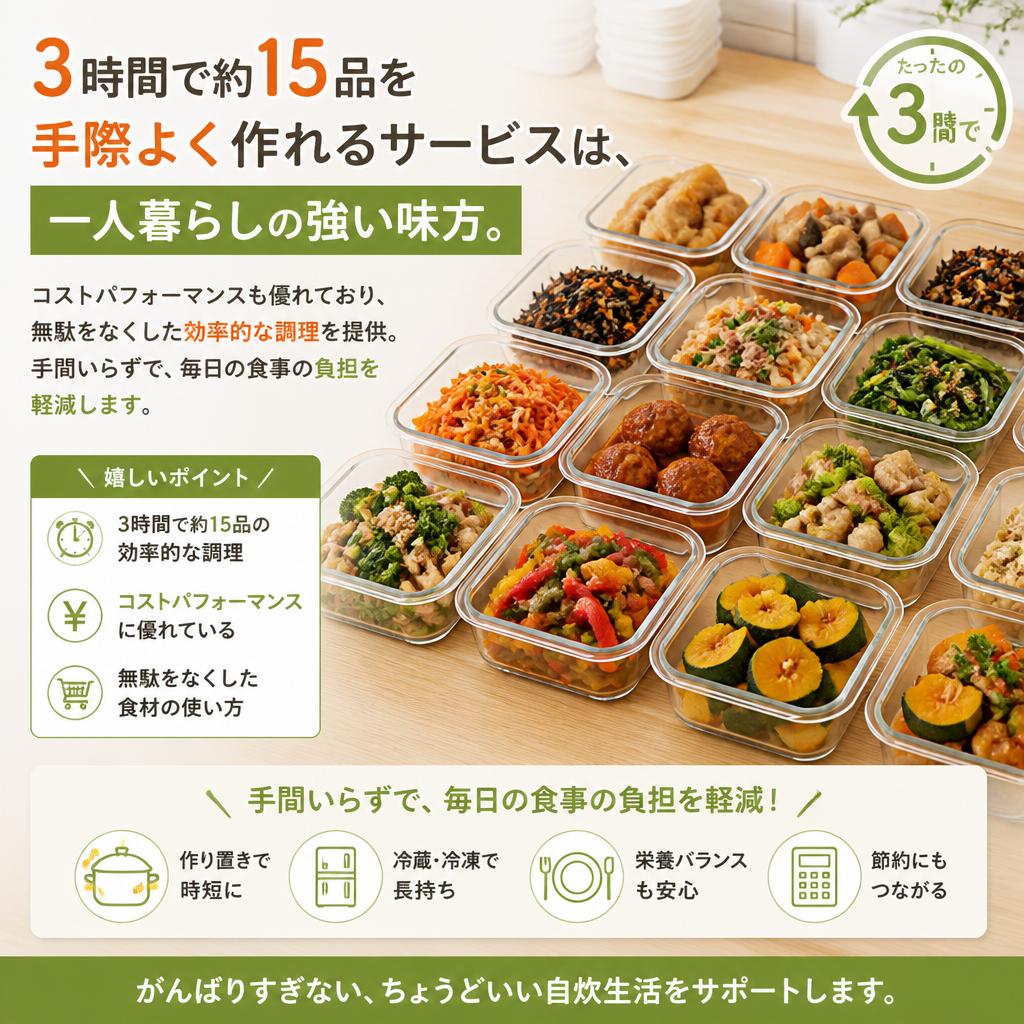コストパフォーマンス重視！高品質な作り置き