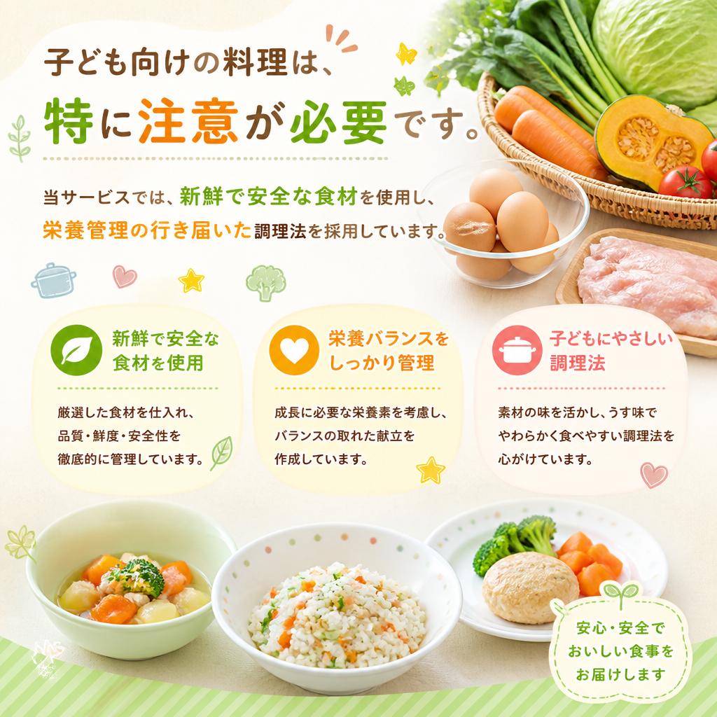 安心安全な食材を使用した調理法