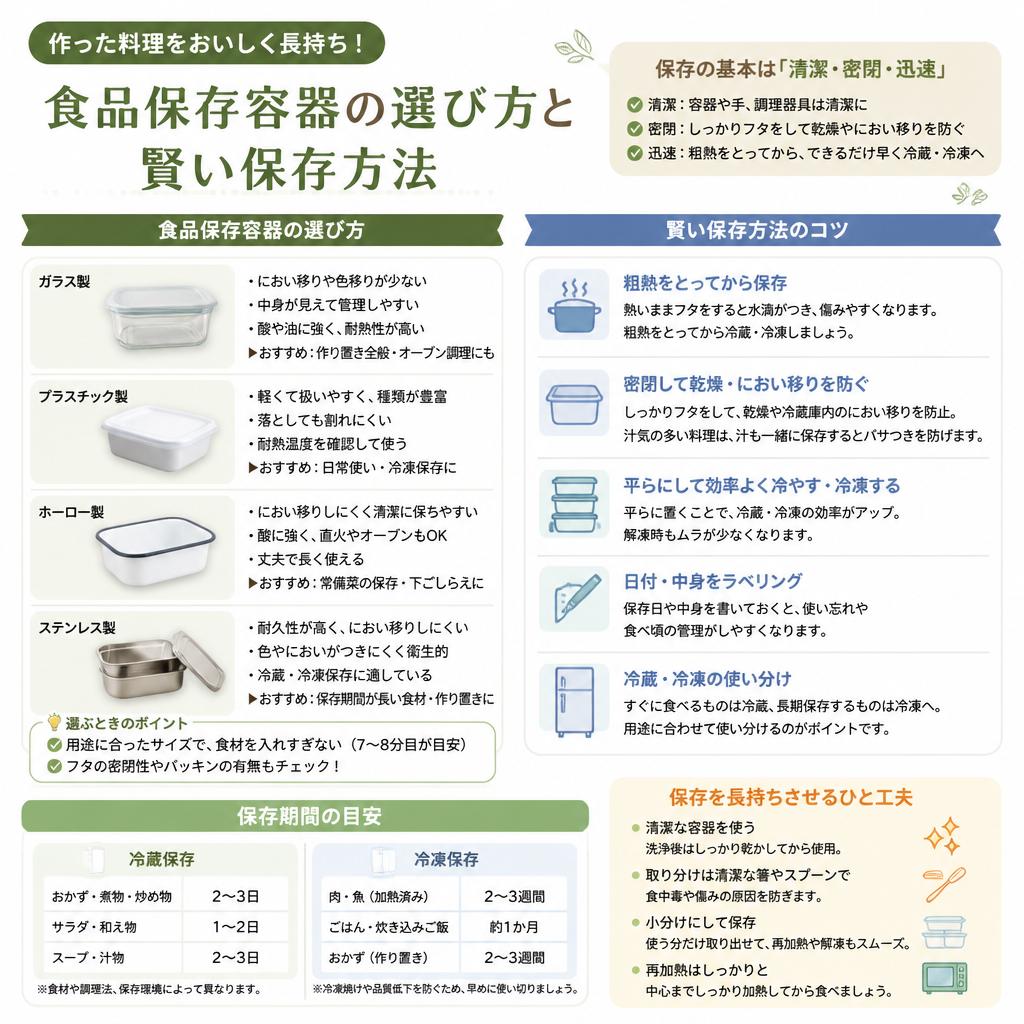 3. 食品保存容器の選び方と活用法