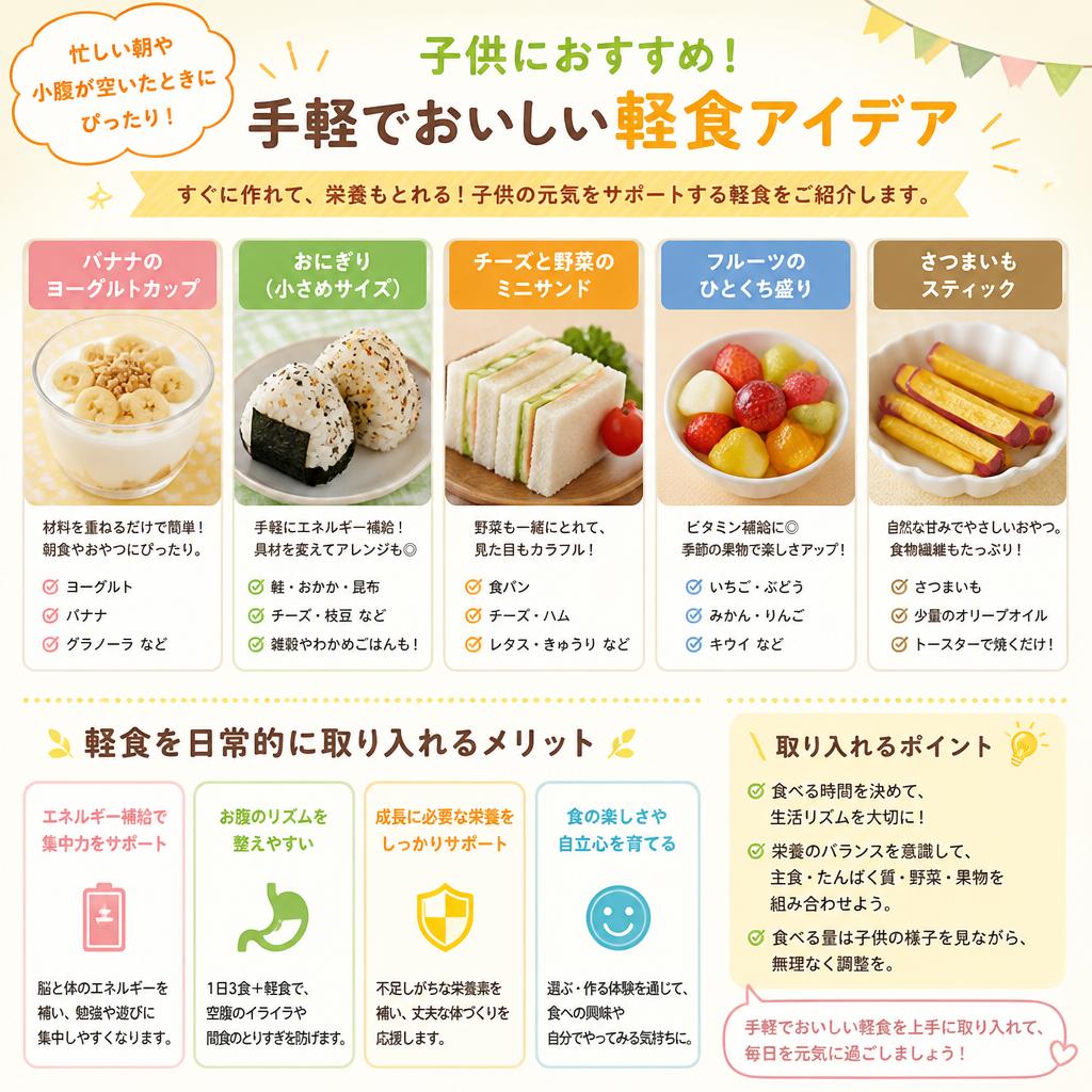 4. 手軽に作れる軽食アイデア