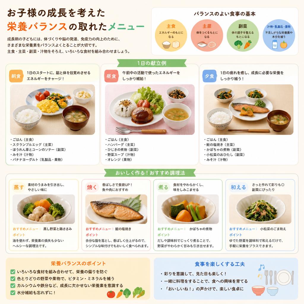 栄養満点！子供向けメニューのご提案