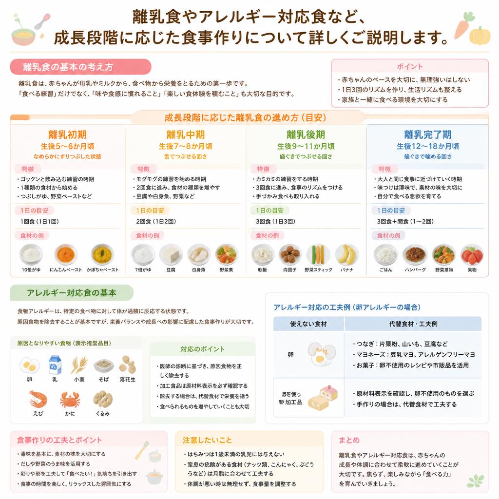 離乳食から思春期まで対応!幅広いニーズに応える