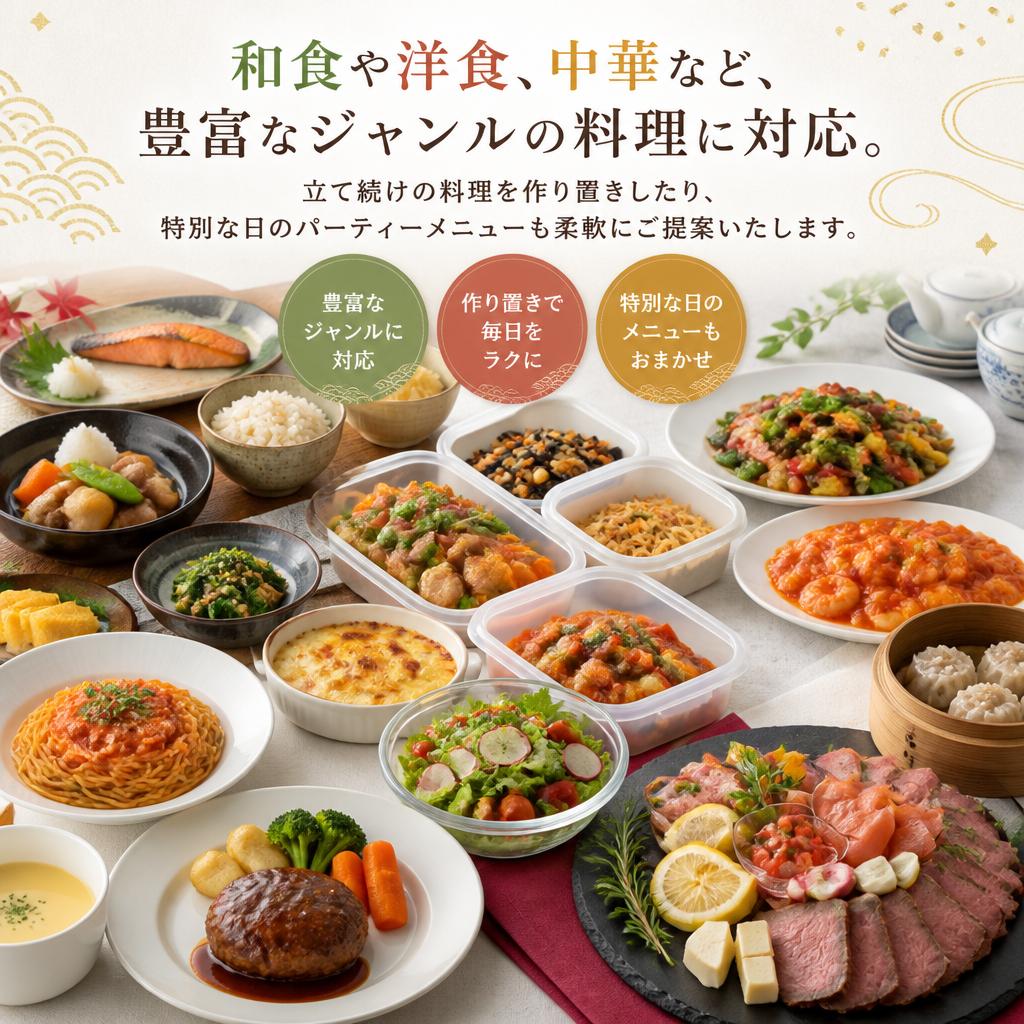 柔軟なメニュー対応