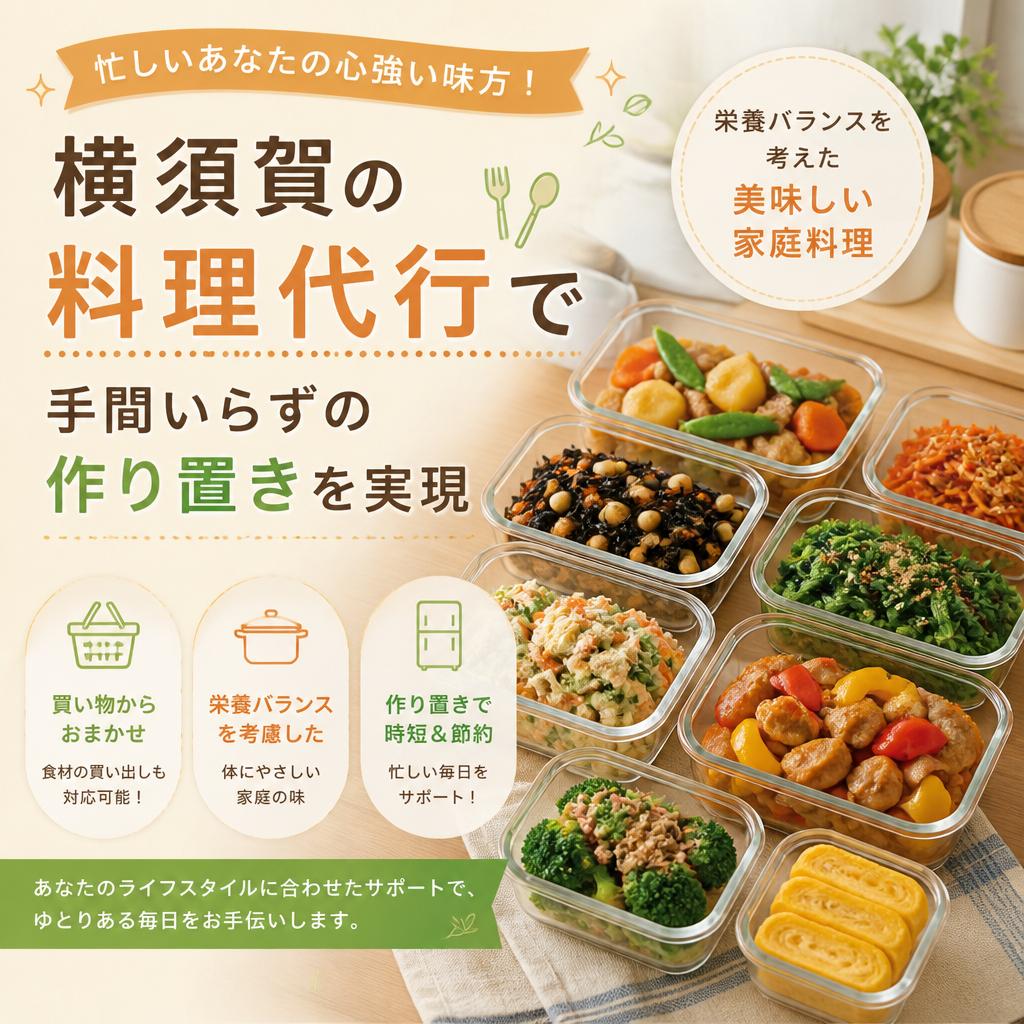 忙しいあなたの心強い味方！横須賀の料理代行で手間いらずの作り置きを実現