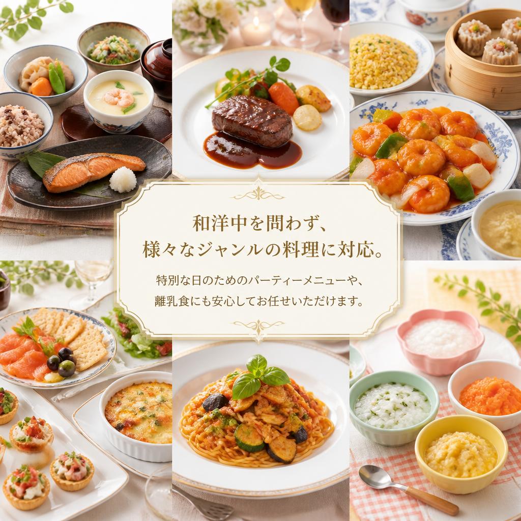 多様なニーズにお応えする柔軟なメニュー