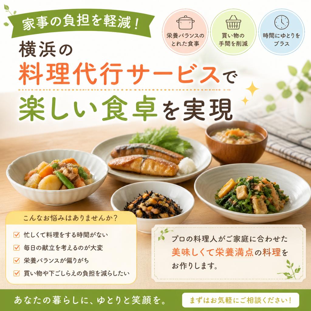 家事の負担を軽減！横浜の料理代行サービスで楽しい食卓を実現