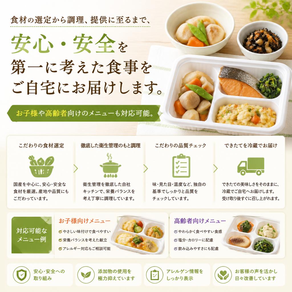 安心・安全な食事をご自宅で