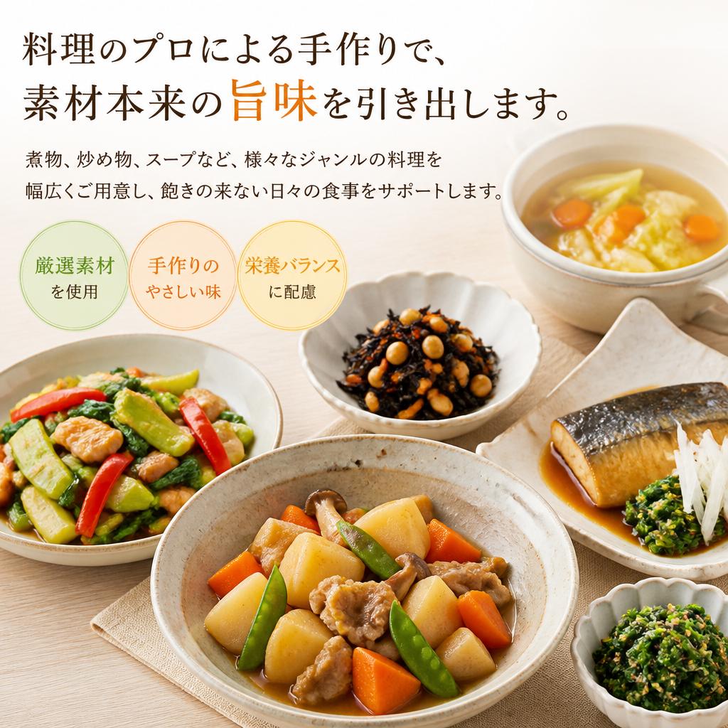 プロの手で作る安心の手作り料理