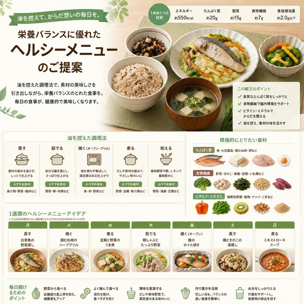 健康を考えたメニュー提案
