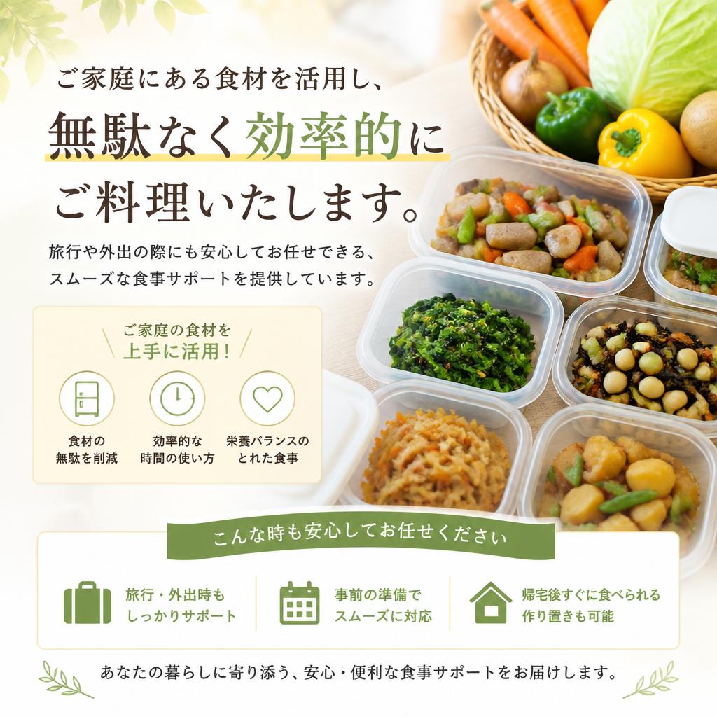 ご家庭の食材を活かした効率的な調理