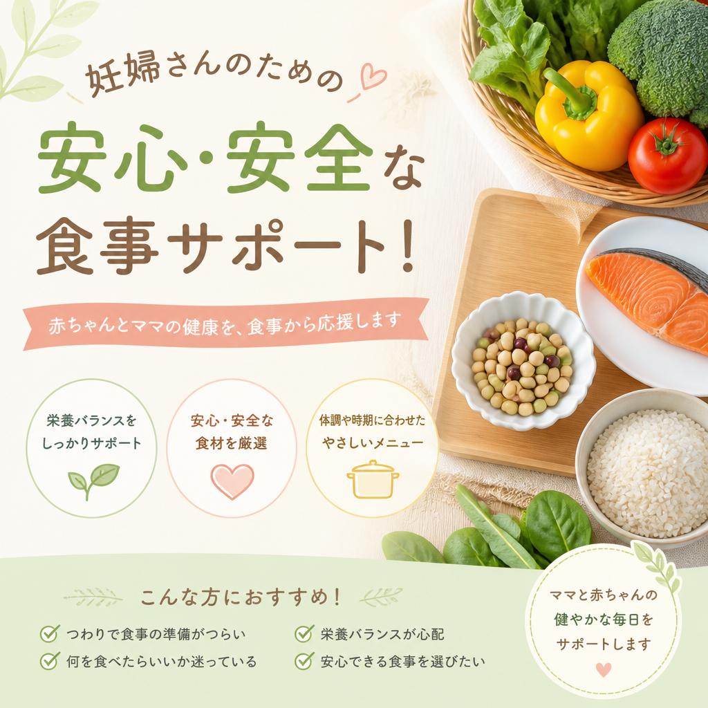 妊婦さんのための安心・安全な食事サポート！