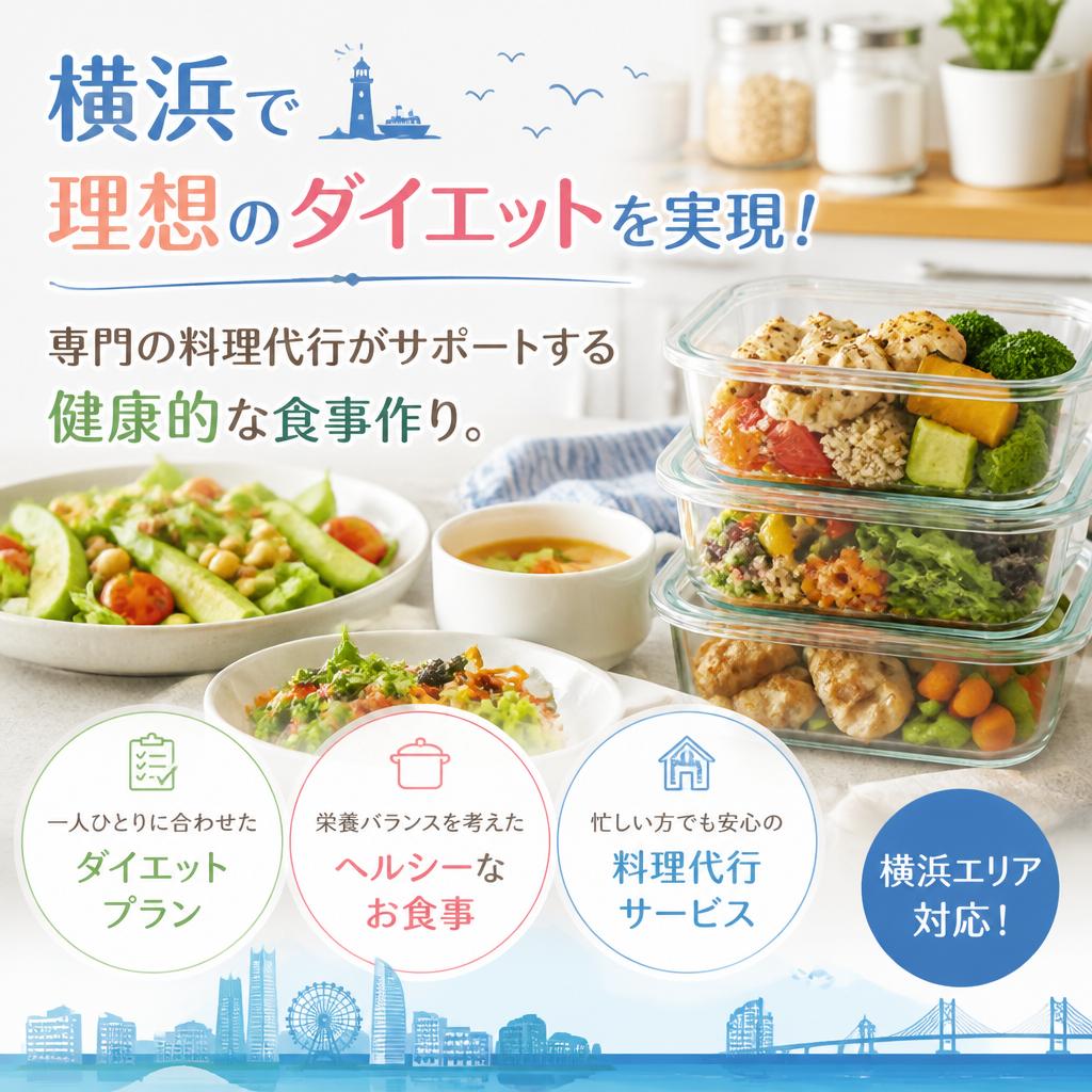 横浜で理想のダイエットを実現！
専門の料理代行がサポートする健康的な食事作り。