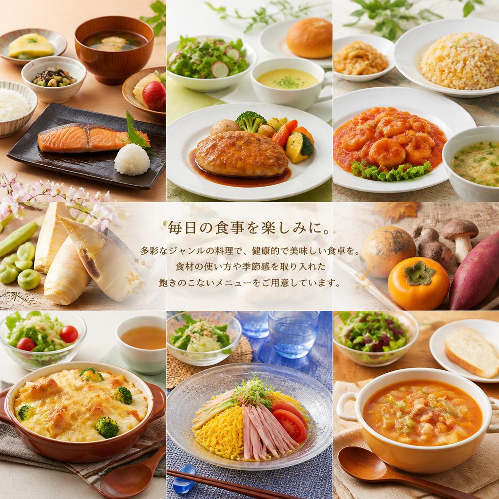 多彩なメニューで飽きない食事作り