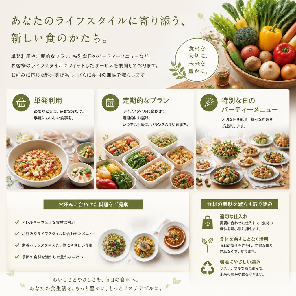 多様なニーズに応える柔軟なサービス