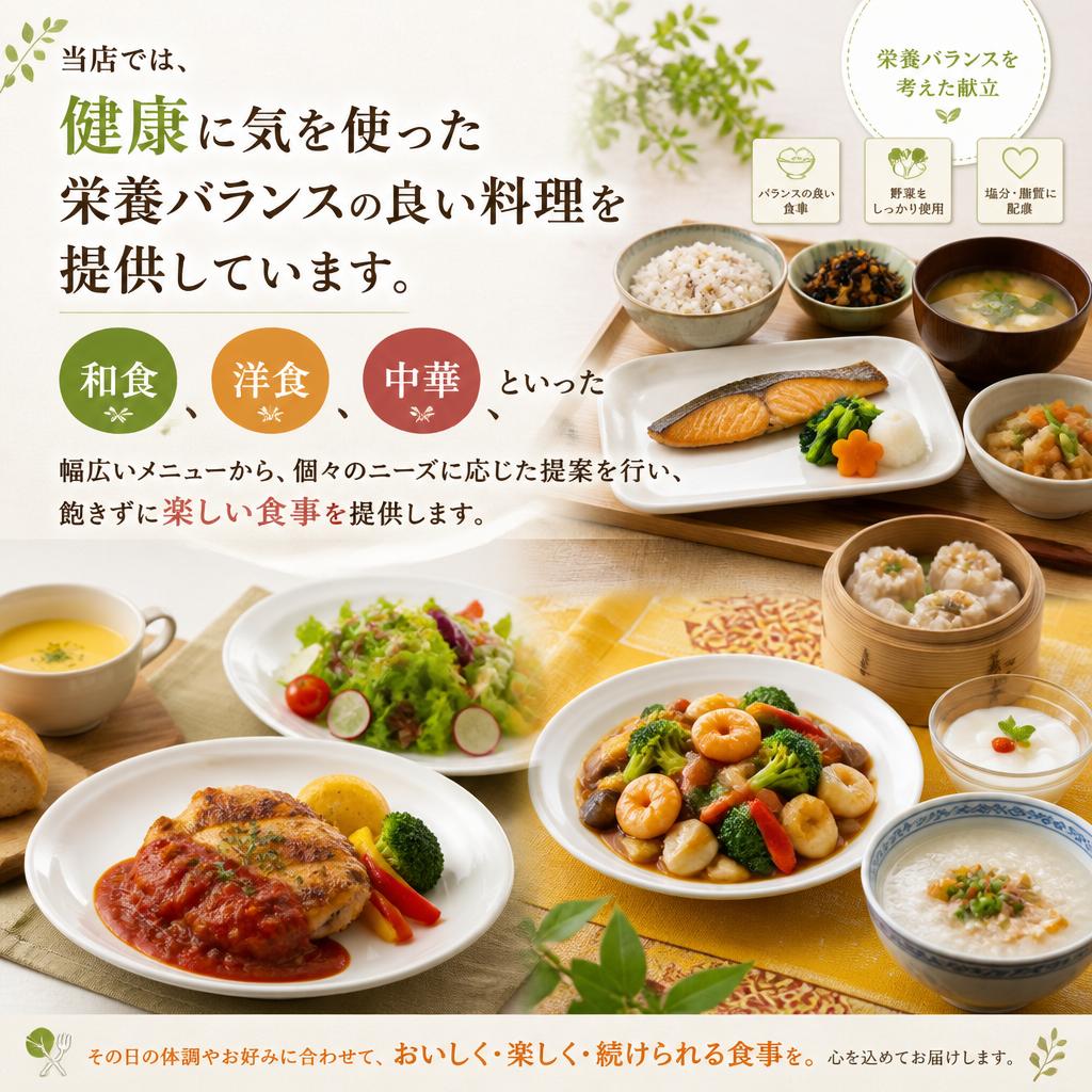 栄養バランスを考えたメニュー提案