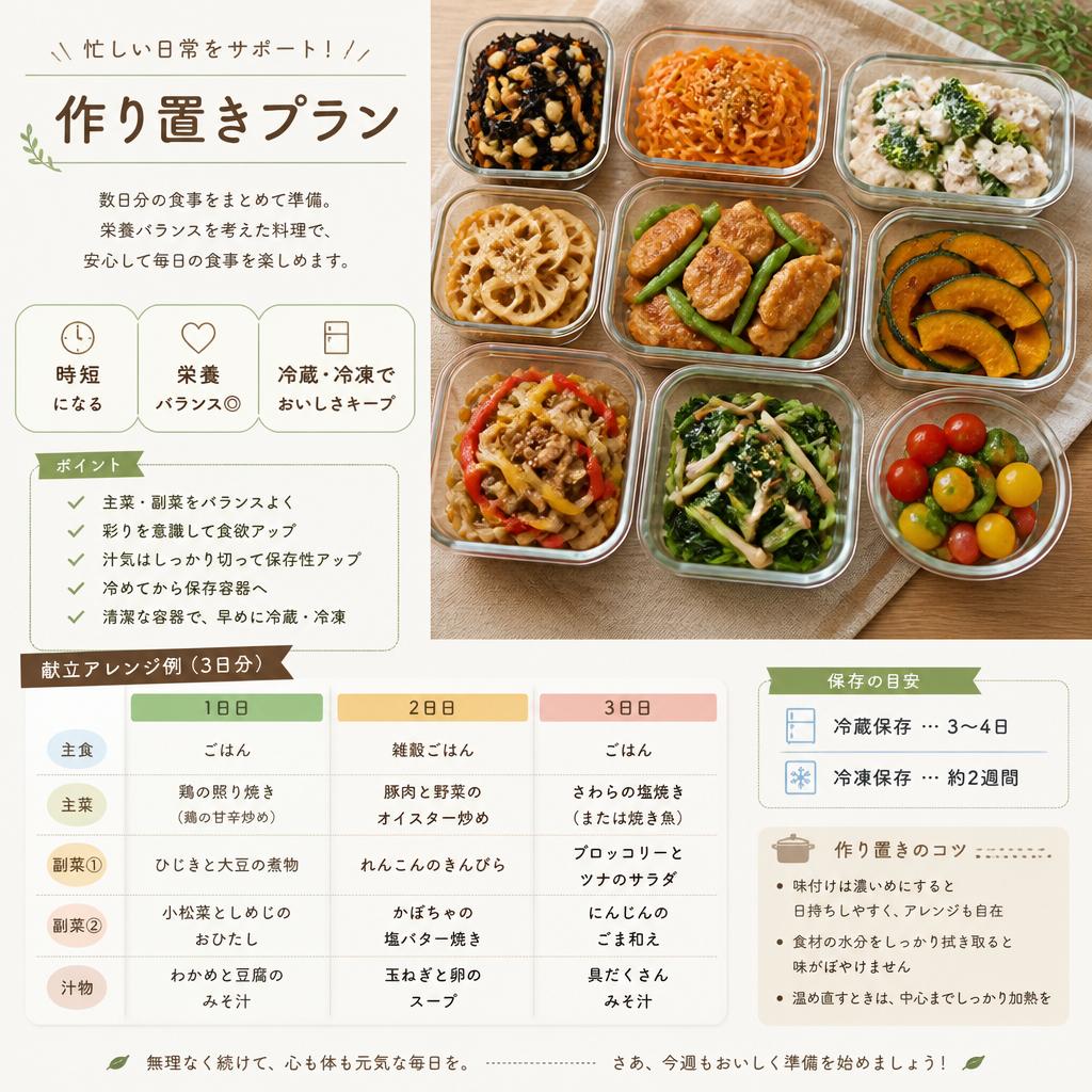 作り置きで手間を削減