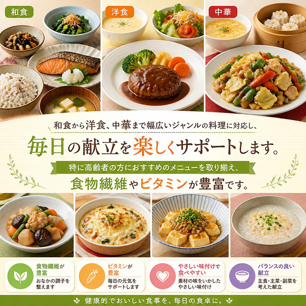豊富なメニューで飽きない食卓