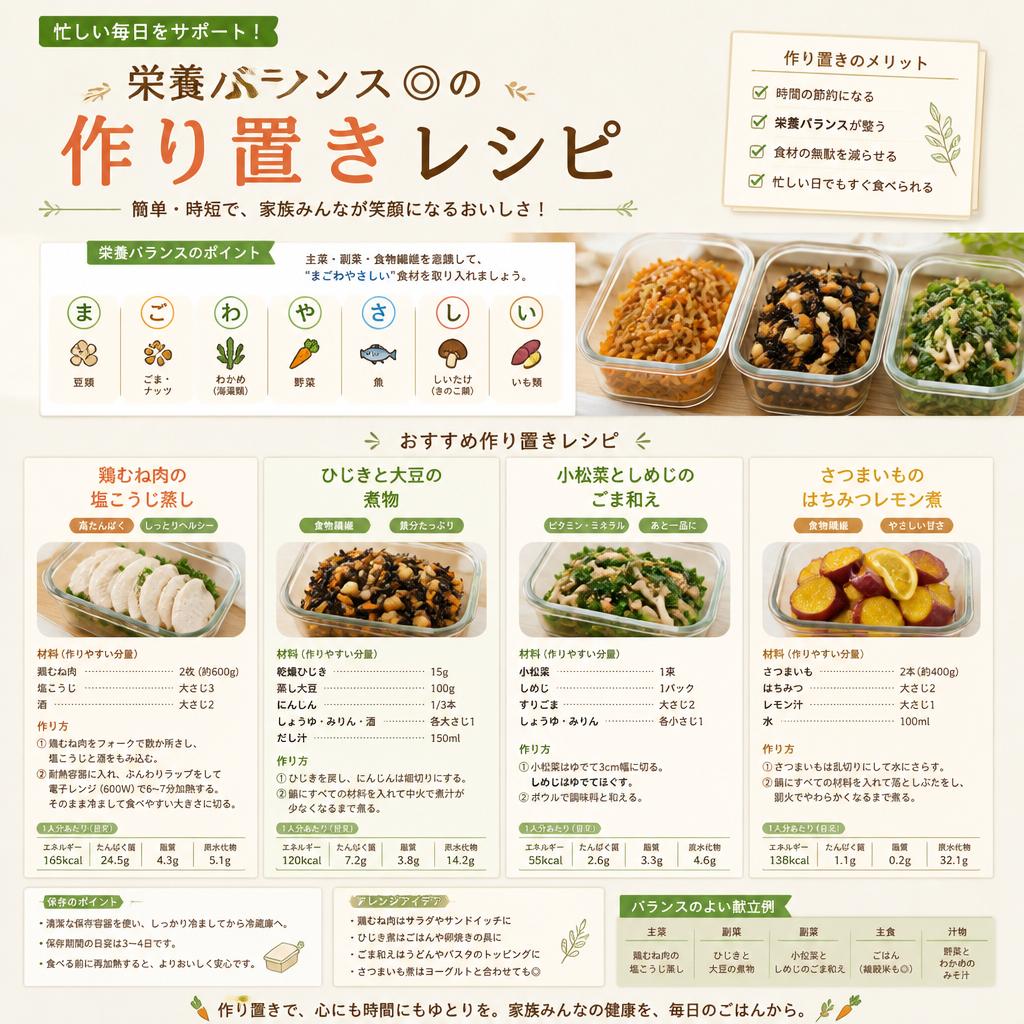 簡単に作れる！横須賀の作り置きレシピ