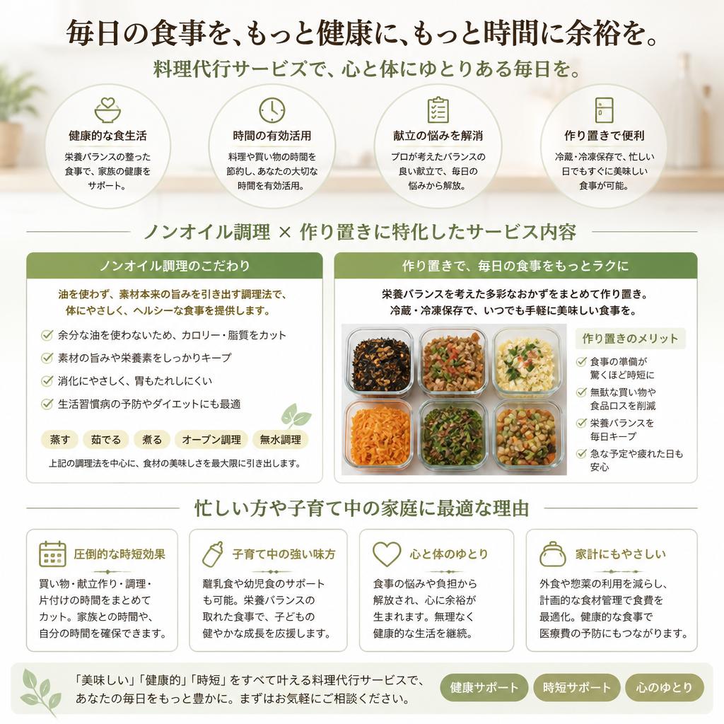 料理代行サービスのメリット