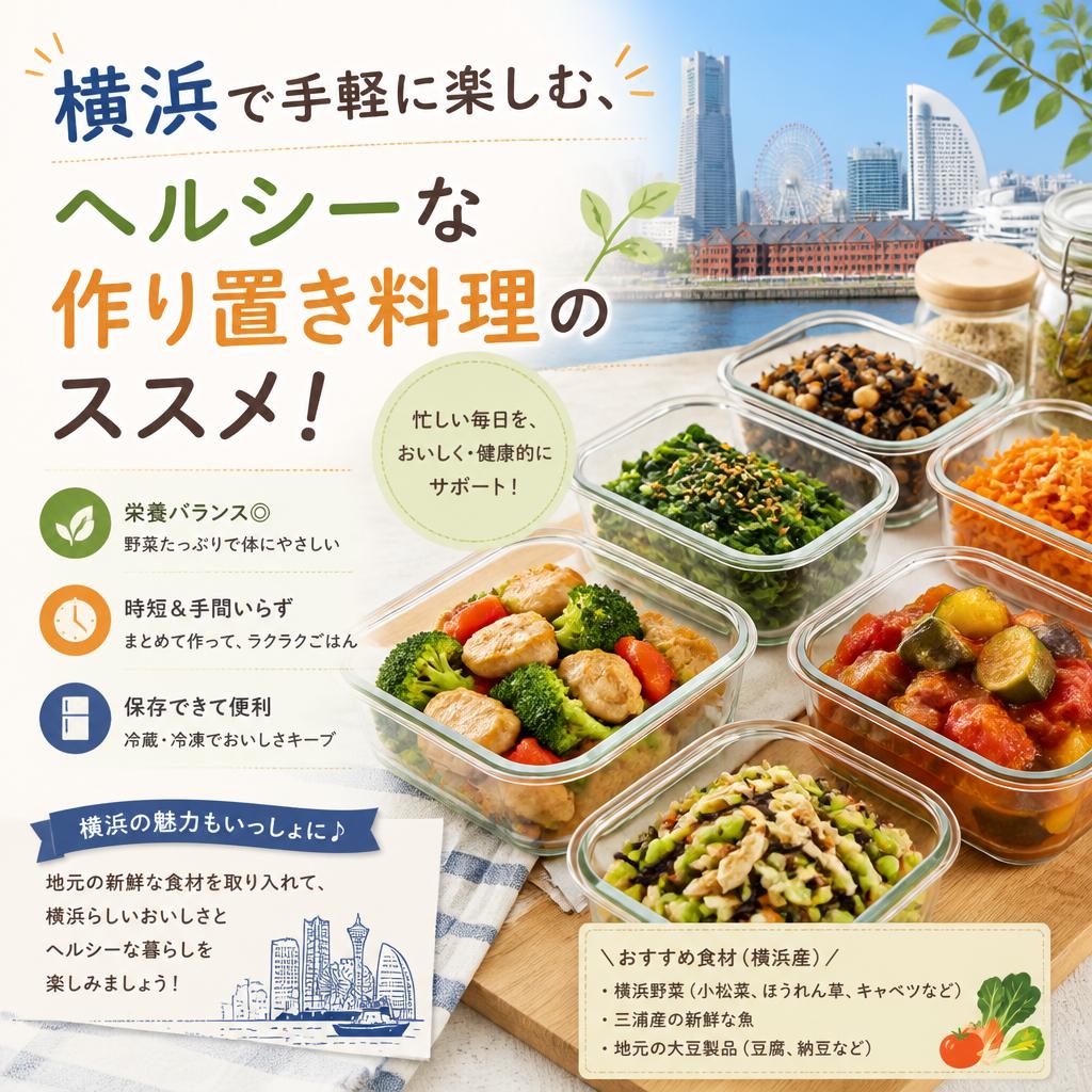 横浜で手軽に楽しむ、ヘルシーな作り置き料理のススメ！