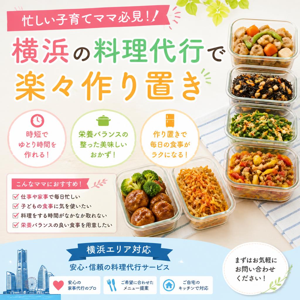 忙しい子育てママ必見！横浜の料理代行で楽々作り置き